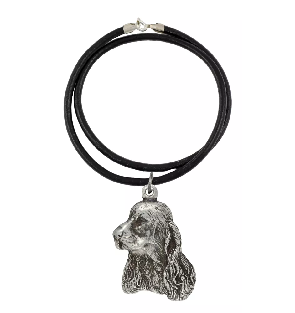 Cocker spaniel anglais - collier avec un chien, pendentif en plaqué argent pour les fans de chiens, bijoux uniques de la marque Art-Dog