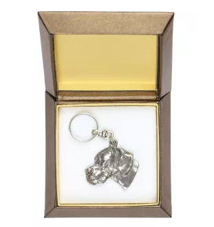 Pointer anglais I - Pendentif argenté avec un chien dans une boîte décorative, décoration de sac à main, pendentif de sac à dos par la marque Art-Dog