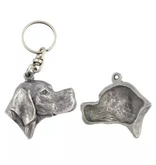 English Pointer - Silver-plated pendant with a dog in a decorative box, handbag decoration, backpack pendant by Art-Dog brand