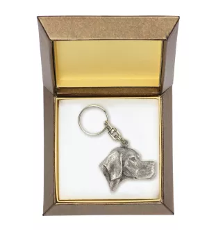 Pointer anglais - Pendentif argenté avec un chien dans une boîte décorative, décoration de sac à main, pendentif de sac à dos par la marque Art-Dog