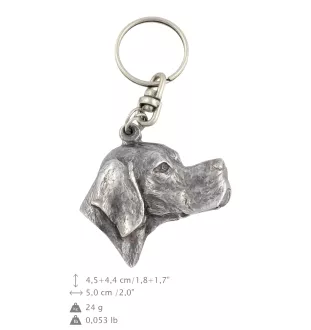 English Pointer - Silver-plated pendant with a dog in a decorative box, handbag decoration, backpack pendant by Art-Dog brand