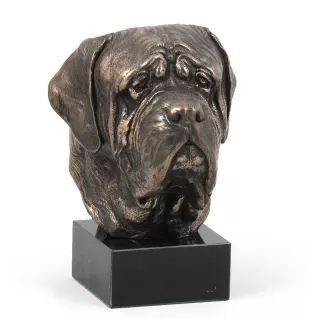 Mastiff, Mastiff anglais - Statue de chien, buste sur socle en pierre, sculpture, trophée pour exposition canine par la marque Art-Dog