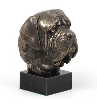 Mastiff, Mastiff anglais - Statue de chien, buste sur socle en pierre, sculpture, trophée pour exposition canine par la marque Art-Dog