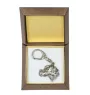 English Pointer I - Silver-plated key ring with a dog in a gift box, handbag decoration, backpack pendant by Art-Dog brand