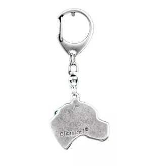 Pointer anglais I - Porte-clés argenté avec un chien dans une boîte cadeau, décoration de sac à main, pendentif de sac à dos par la marque Art-Dog