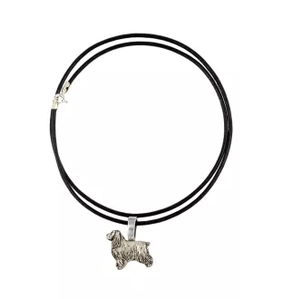 Cocker spaniel anglais - Collier pour chien, pendentif plaqué argent pour l'amoureux des chiens, bijoux subtils par Art-Dog