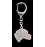 English Pointer I - Silver-plated key ring with a dog in a gift box, handbag decoration, backpack pendant by Art-Dog brand