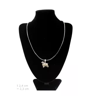 Cocker spaniel anglais - Collier pour chien, pendentif plaqué argent pour l'amoureux des chiens, bijoux subtils par Art-Dog