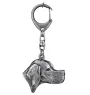 English Pointer - Silver-plated key ring with a dog in a gift box, handbag decoration, backpack pendant by Art-Dog brand
