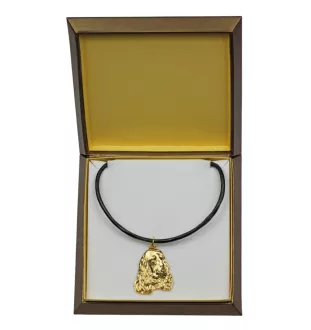 Cocker spaniel angielski I naszyjnik pozłocony w pudełku Art-Dog