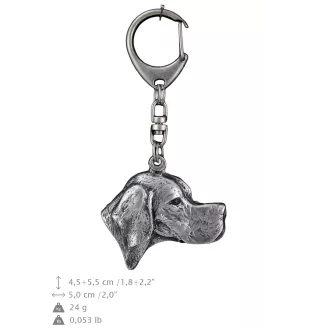English Pointer, Englischer Pointer - Versilberter Schlüsselanhänger mit Hund in einer Geschenkbox, Handtaschenschmuck, Rucksackanhänger der Marke Art-Dog