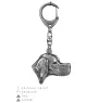 English Pointer - Silver-plated key ring with a dog in a gift box, handbag decoration, backpack pendant by Art-Dog brand