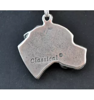 English Pointer, Englischer Pointer I - Halskette mit Hund, versilberter Anhänger für Hundefans, einzigartiger Schmuck der Marke Art-Dog