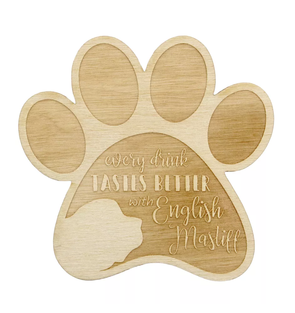 Mastiff, Mastiff anglais - Sous-verre mug, sous-verre gravé avec chien, cadeau pour amoureux des chiens par la marque Art-Dog