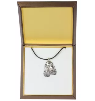 English Cocker Spaniel I - Dog necklace in gift box, silver-plated locket for dog fan, striking pendant by Art-Dog brand