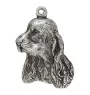 Cocker spaniel anglais - Collier de chien dans une boîte cadeau, médaillon argenté pour fan de chien, pendentif remarquable de la marque Art-Dog