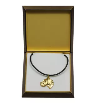 English Pointer, Englischer Pointer I - Hundehalsband in Geschenkbox, vergoldeter Anhänger für Hundefans, auffälliger Schmuck von Art-Dog