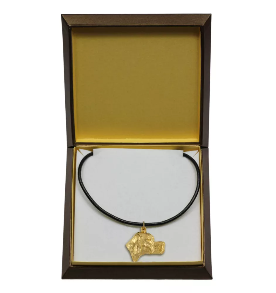 Pointer naszyjnik pozłocony w pudełku Art-Dog