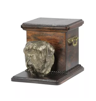 Mastiff, Mastiff anglais - urne pour les cendres d'un chien avec une statuette, une urne élégante pour chien, une urne exceptionnelle avec un buste de chien de la marque Art-Dog