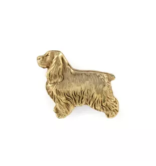 English Cocker Spaniel, Englische Cockerspaniel  - Hundebrosche in dekorativer Box, elegante vergoldete Anstecknadel, Jackenbrosche der Marke Art-Dog