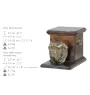 English Mastiff - urn for dog ashes with a statuette, elegant urn for a dog, unique urn with a bust of a dog by Art-Dog brand