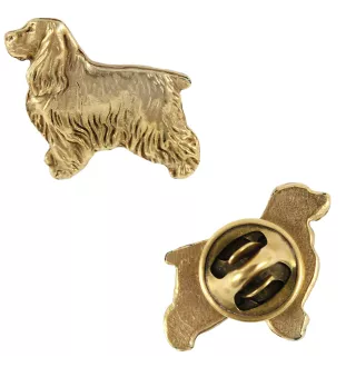 Cocker spaniel anglais - broche plaquée or, ornement élégant pour chien, broche unique de la marque Art-Dog