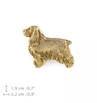 Cocker spaniel anglais - broche plaquée or, ornement élégant pour chien, broche unique de la marque Art-Dog