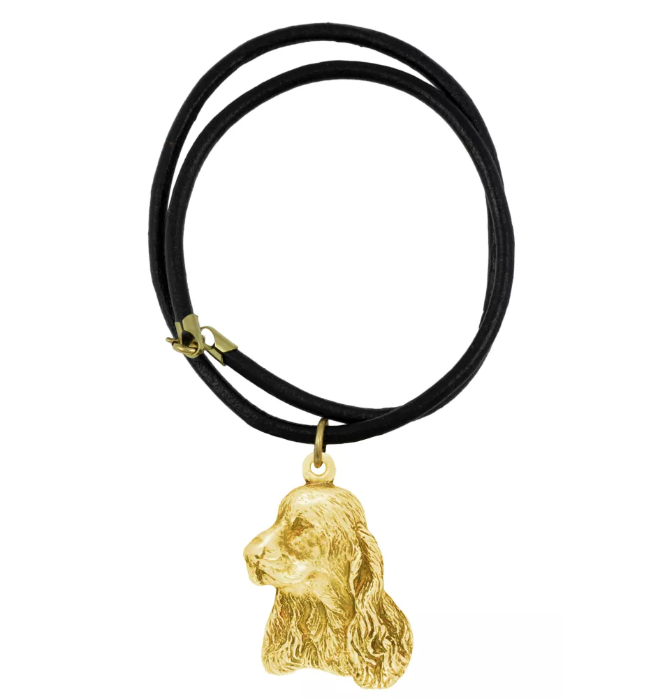 English Cocker Spaniel - Dog necklace, gold-plated pendant for dog fan, unique jewellery by Art-Dog brand