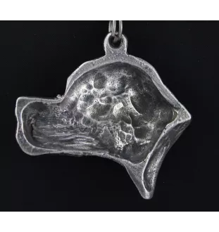 English Pointer, Englischer Pointer - Hundehalsband in Geschenkbox, versilbertes Medaillon für Hundefans, markanter Anhänger der Marke Art-Dog