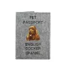 English Cocker Spaniel - Dog passport case, document case, gift for the traveller from the Art-Dog brand