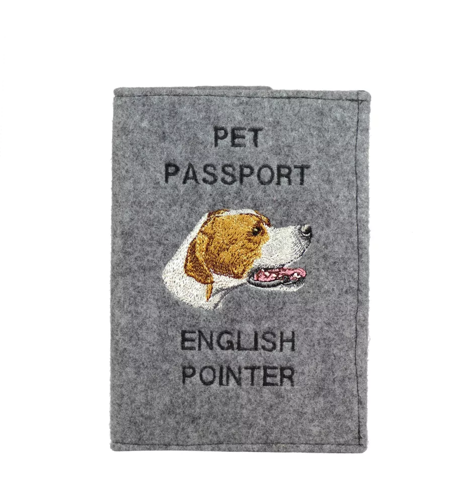 Pointer anglais - Porte passeport pour chien, porte document, cadeau pour le voyageur de la marque Art-Dog