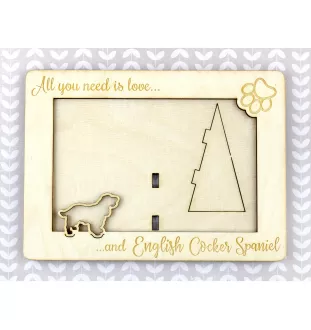 Cocker spaniel angielski ramka na zdjęcie ze sklejki Art-Dog