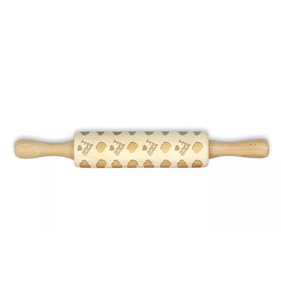 English Mastiff - small rolling pin with a dog pattern, a rolling pin for children's dough, decorating ceramic clay by Art-Dog brand