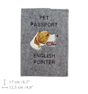 Pointer anglais - Porte passeport pour chien, porte document, cadeau pour le voyageur de la marque Art-Dog