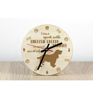 English Cocker Spaniel, Englische Cockerspaniel  - Uhr mit Hund, Holzuhr mit Gravur, personalisierte Uhr von Art-Dog