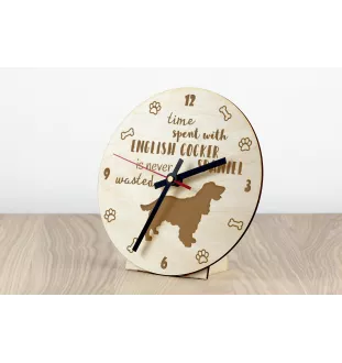 English Cocker Spaniel, Englische Cockerspaniel  - Uhr mit Hund, Holzuhr mit Gravur, personalisierte Uhr von Art-Dog