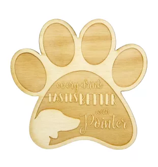 English Pointer, Englischer Pointer - Tasse Untersetzer, graviert Untersetzer mit Hund, Geschenk für Hundeliebhaber von Art-Dog Marke