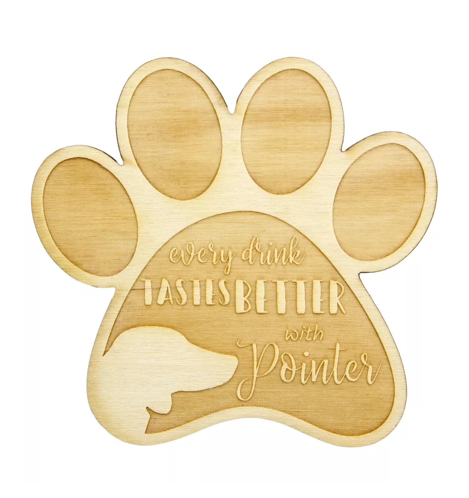 English Pointer, Englischer Pointer - Tasse Untersetzer, graviert Untersetzer mit Hund, Geschenk für Hundeliebhaber von Art-Dog Marke