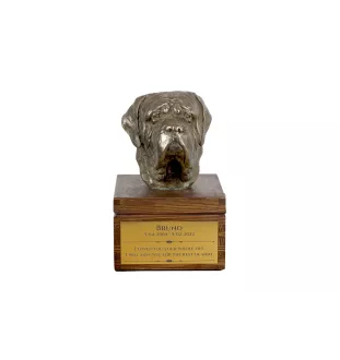 Mastiff, englischer Mastiff - Eine Ascheurne für Hunde mit einer Statuette, eine kleine Urne für Hunde, eine personalisierte Urne mit dem Porträt eines Hundes von der Marke Art-Dog.