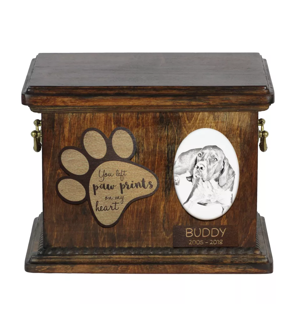 Pointer anglais I - urne pour cendres de chien, urne personnalisée avec photo, urne avec photo de chien de la marque Art-Dog