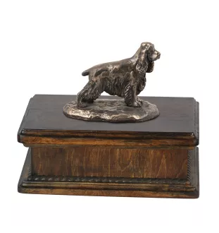 Cocker spaniel angielski drewniana niska urna Art-Dog