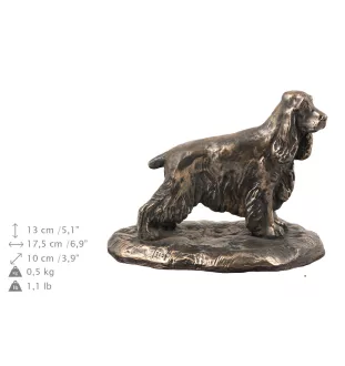 English Cocker Spaniel, Englische Cockerspaniel  urne in Hundeasche, personalisierte Urne mit Statue, Holzurne mit Hund von Art-Dog