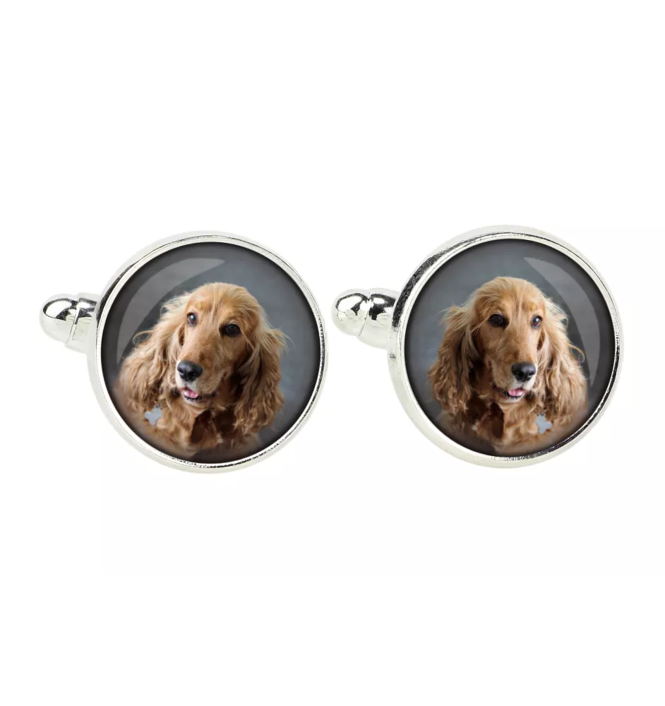 Cocker spaniel anglais - boutons de manchette, décoration de chemise, pendentif de chemise de la marque Art-Dog