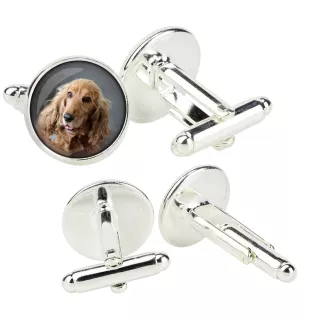 Cocker spaniel angielski spinka do mankietów w pudełku ze zdjęciem Art-Dog