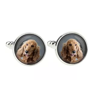 Cocker spaniel angielski spinka do mankietów w pudełku ze zdjęciem Art-Dog
