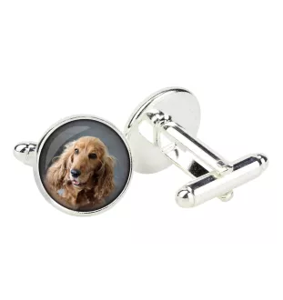 Cocker spaniel angielski spinka do mankietów w pudełku ze zdjęciem Art-Dog