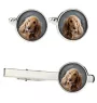 English Cocker Spaniel, Englische Cockerspaniel  Ärmelknöpfe und Krawatte mit Ihrem Foto, Anzugaccessoire, Herrenschmuck der Marke Art-Dog