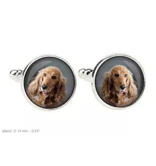 Cocker spaniel anglais - Boutons de manchette et cravate avec votre photo, accessoire de costume, bijoux pour hommes de la marque Art-Dog.