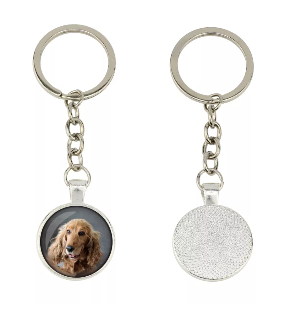 English Cocker Spaniel - keychain in a box, own photo, keychain pendant from Art-Dog brand