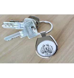 English Cocker Spaniel, Englische Cockerspaniel  - Schlüsselanhänger mit Hund, Anhänger mit Aufdruck, personalisierter Anhänger der Marke Art-Dog